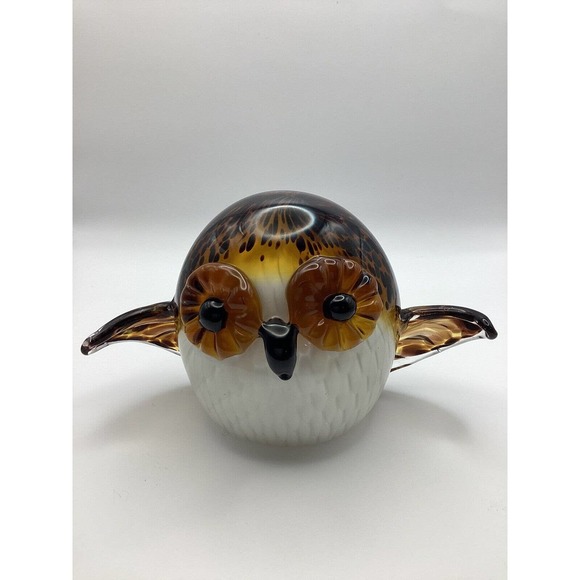 Dale Tiffany Majestic Owl Glass Art Figurine / Decorative Art Piece - Picture 7 of 7